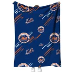 new york mets sketch lines blue quilt blanket best selling
