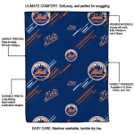 new york mets sketch lines blue quilt blanket best selling