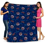 new york mets solid classic blue quilt blanket best selling