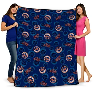 new york mets solid classic blue quilt blanket best selling