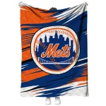 new york mets wild lines blue white quilt blanket best selling