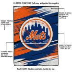 new york mets wild lines blue white quilt blanket best selling
