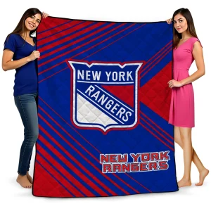 new york rangers arrow layers blue quilt blanket best selling