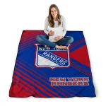 new york rangers arrow layers blue quilt blanket best selling
