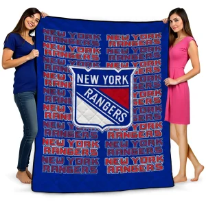 new york rangers bold red blue quilt blanket best selling