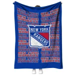 new york rangers bold red blue quilt blanket best selling