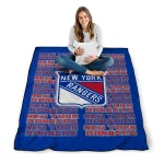 new york rangers bold red blue quilt blanket best selling