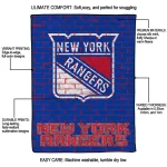 new york rangers brick grid blue quilt blanket best selling
