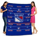 New York Rangers Handdrawn Stripes Blue Quilt Blanket 1 new york rangers handdrawn stripes blue quilt blanket best selling