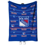 new york rangers handdrawn stripes blue quilt blanket best selling