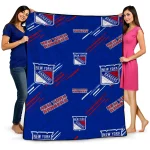 New York Rangers Sketch Lines Blue Quilt Blanket 1 new york rangers sketch lines blue quilt blanket best selling