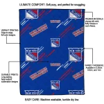 new york rangers sketch lines blue quilt blanket best selling