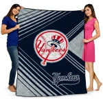 new york yankees arrow layers navy quilt blanket best selling