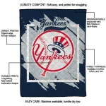 new york yankees block border navy quilt blanket best selling