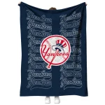new york yankees bold red navy quilt blanket best selling