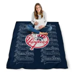 new york yankees bold red navy quilt blanket best selling