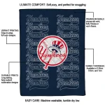 new york yankees bold red navy quilt blanket best selling