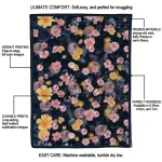 new york yankees hibiscus foliage navy quilt blanket best selling