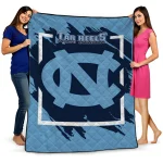 North Carolina Tar Heels Block Border Light Blue Quilt Blanket 1 north carolina tar heels block border light blue quilt blanket best selling