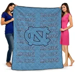 north carolina tar heels bold red light blue quilt blanket best selling