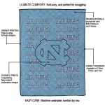 north carolina tar heels bold red light blue quilt blanket best selling
