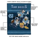 north carolina tar heels disney football light blue quilt blanket best selling