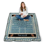 north carolina tar heels mickey player light blue quilt blanket best selling