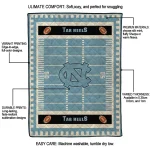 north carolina tar heels mickey player light blue quilt blanket best selling