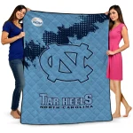 north carolina tar heels paint trail light blue quilt blanket best selling