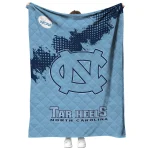 north carolina tar heels paint trail light blue quilt blanket best selling