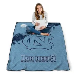 north carolina tar heels paint trail light blue quilt blanket best selling