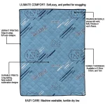 north carolina tar heels sketch lines light blue quilt blanket best selling