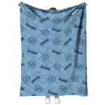north carolina tar heels solid classic light blue quilt blanket best selling