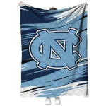 north carolina tar heels wild lines light blue white quilt blanket best selling