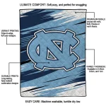 north carolina tar heels wild lines light blue white quilt blanket best selling