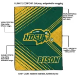 north dakota state bison arrow layers green quilt blanket best selling