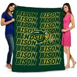 north dakota state bison bold red green quilt blanket best selling