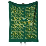 north dakota state bison bold red green quilt blanket best selling
