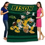 north dakota state bison disney football green quilt blanket best selling
