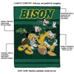 north dakota state bison disney football green quilt blanket best selling