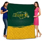 north dakota state bison dot illusion green quilt blanket best selling