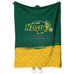 north dakota state bison dot illusion green quilt blanket best selling