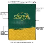 north dakota state bison dot illusion green quilt blanket best selling