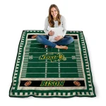 north dakota state bison mickey player green quilt blanket best selling