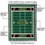 north dakota state bison mickey player green quilt blanket best selling