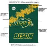 north dakota state bison paint trail green quilt blanket best selling