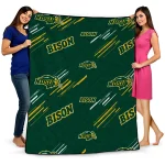 north dakota state bison sketch lines green quilt blanket best selling