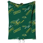 north dakota state bison sketch lines green quilt blanket best selling