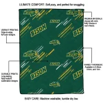north dakota state bison sketch lines green quilt blanket best selling