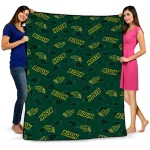 north dakota state bison solid classic green quilt blanket best selling